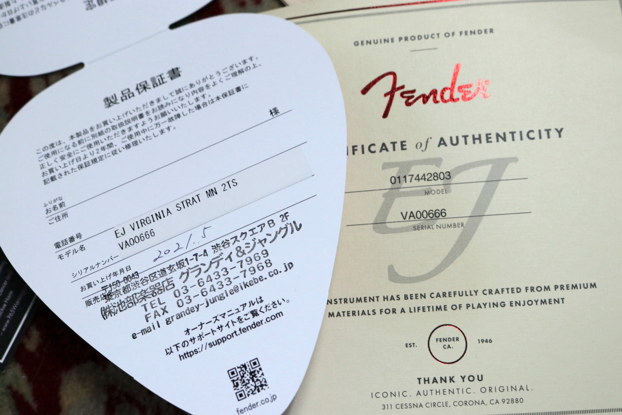 Fender Collar C: Hmph 1954 Vir Guinea St. ra and S hand r Magic pee Finge R Boa rd 2-koro Rinse rst 2020