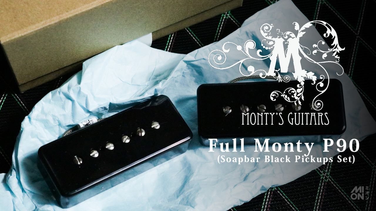Monty's Guitars Full Monty P90 Soapbar Black Pickups Set