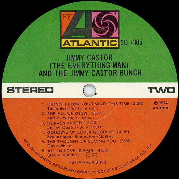 Jimmy Castor (The Everything Man) And The Jimmy Castor Bunch