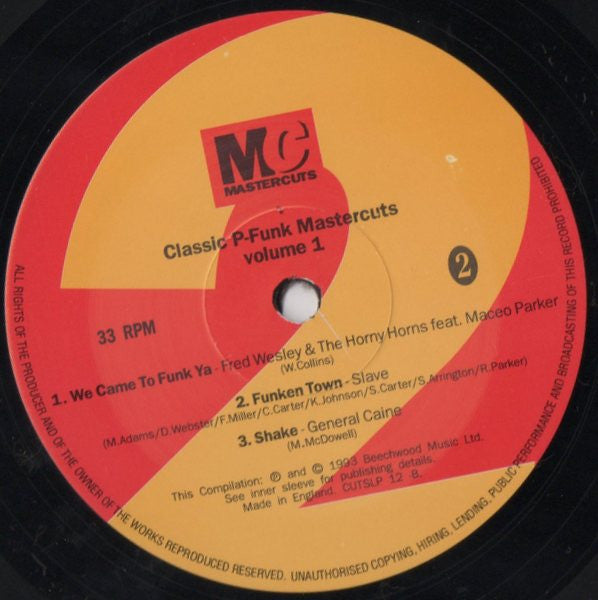 Classic P-Funk Mastercuts Volume 1