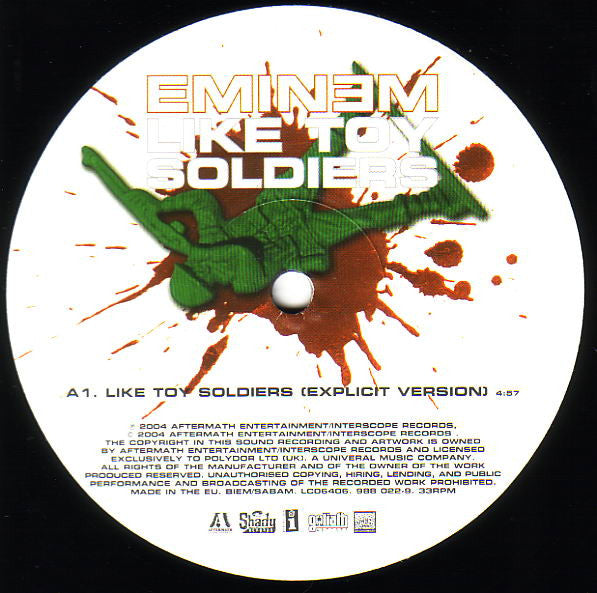 Release: Like Toy Soldiers-Vinyl-Europe-2004-6 02498 80229 8-433595