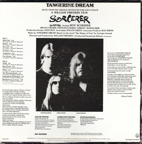 Music From The Original Motion Picture Soundtrack "Sorcerer"