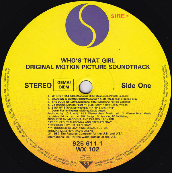 Who's That Girl (Original Motion Picture Soundtrack)