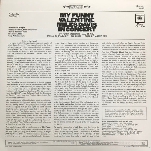 My Funny Valentine - Miles Davis In Concert