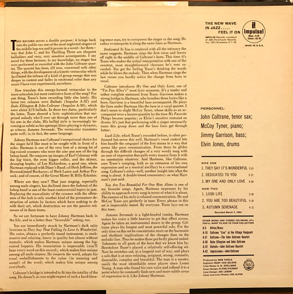 John Coltrane And Johnny Hartman