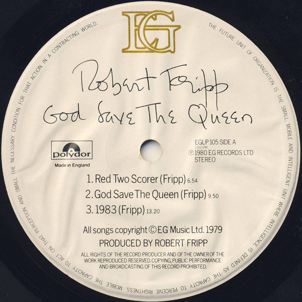 God Save The Queen / Under Heavy Manners