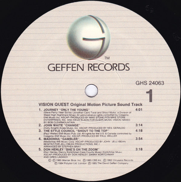 Vision Quest (Original Motion Picture Sound Track)