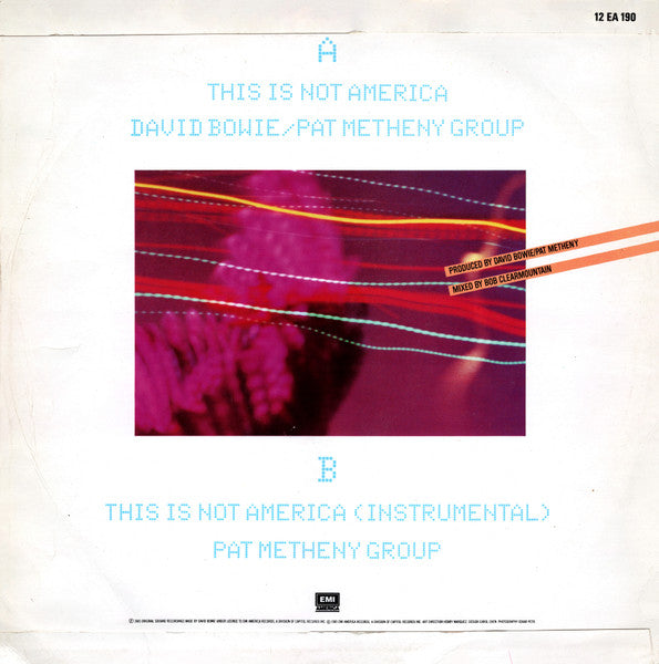 This Is Not America (Theme From The Original Motion Picture, The Falcon And The Snowman)