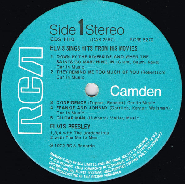 Elvis Sings Hits From His Movies