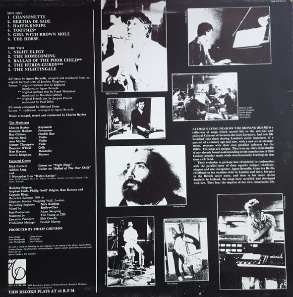 Release: Father's Lying Dead On The Ironing Board-Vinyl-UK-1985-FIEND 035-759719