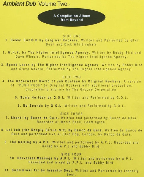 Ambient Dub Volume 2. Earthjuice.