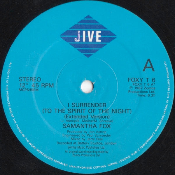 I Surrender (To The Spirit Of The Night)