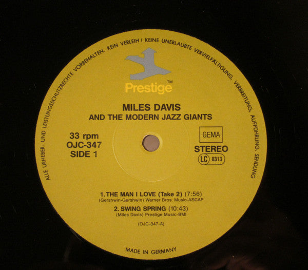 Miles Davis And The Modern Jazz Giants