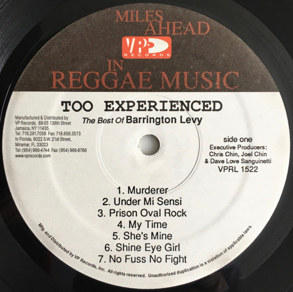 Too Experienced ... The Best Of Barrington Levy
