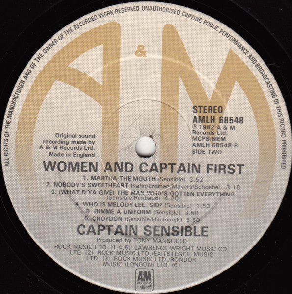 Women And Captains First