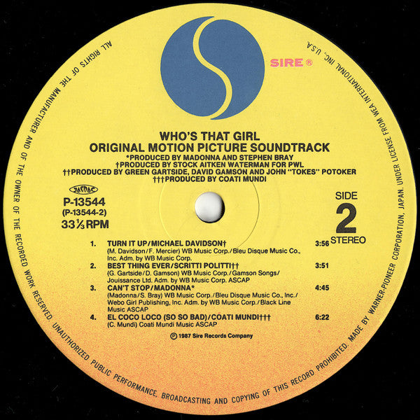 Who's That Girl (Original Motion Picture Soundtrack)