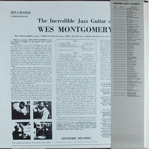 The Incredible Jazz Guitar Of Wes Montgomery