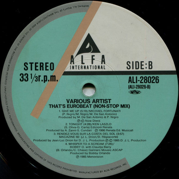 That's Eurobeat Non-Stop Mix