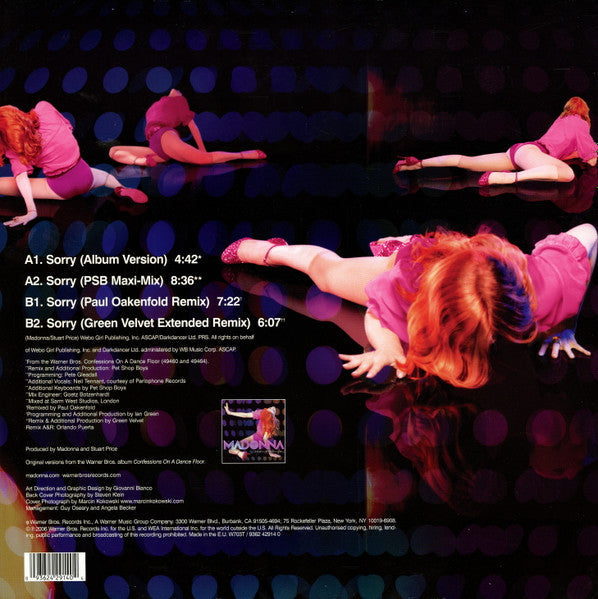 Release: Sorry-Vinyl-UK & Europe-2006-9362 42914-0, W703T-632459