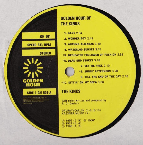 Golden Hour Of The Kinks