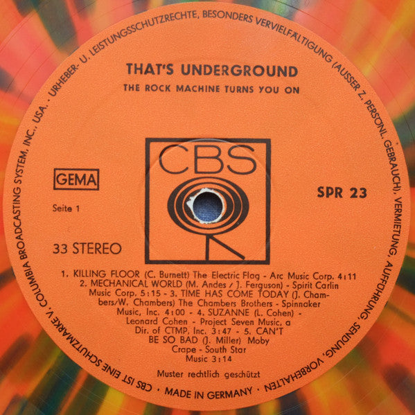 That's Underground (The Rock Machine Turns You On)