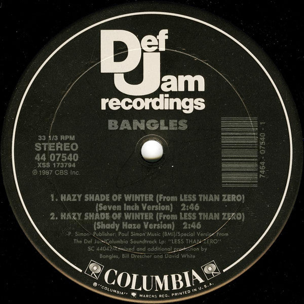 Hazy Shade Of Winter (12" Mixes)