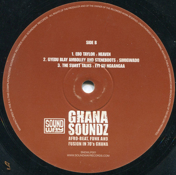 Ghana Soundz (Afro-beat, Funk & Fusion In 70’s Ghana)