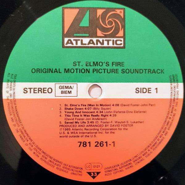 St. Elmo's Fire (Original Motion Picture Soundtrack)