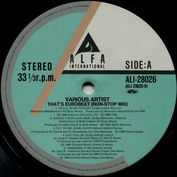 That's Eurobeat Non-Stop Mix