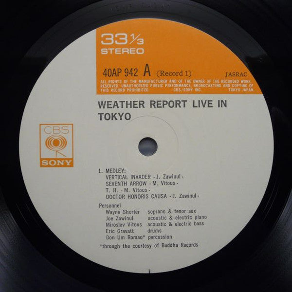 Weather Report Live In Tokyo