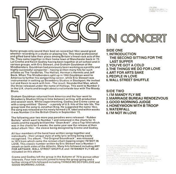 10cc In Concert