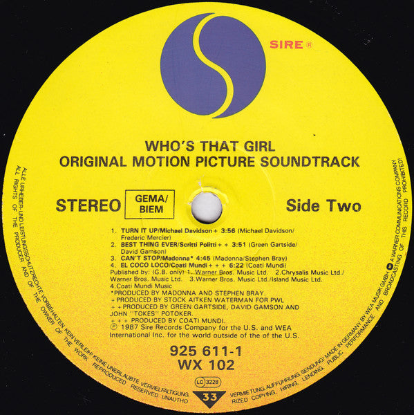 Who's That Girl (Original Motion Picture Soundtrack)