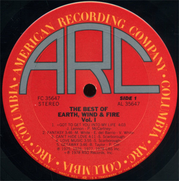The Best Of Earth Wind & Fire Vol. I