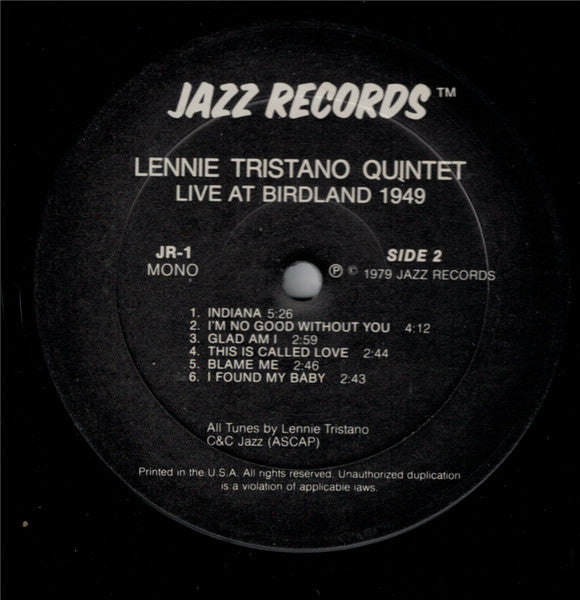Live At Birdland 1949