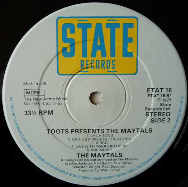 Toots Presents The Maytals