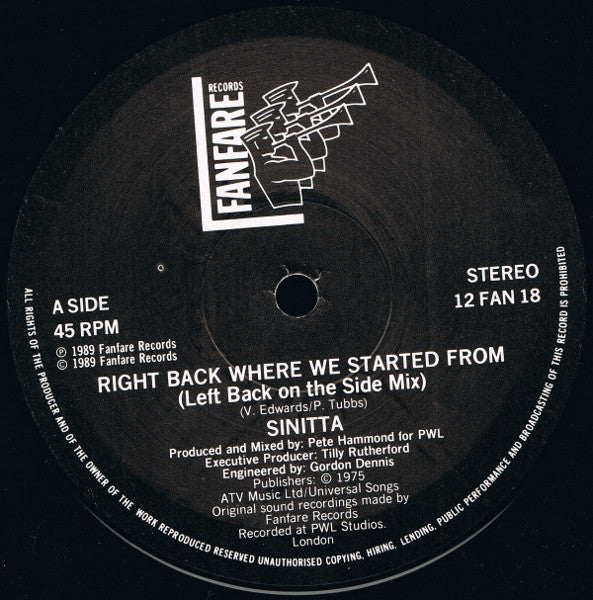 Right Back Where We Started From (Left Back On The Side Mix)