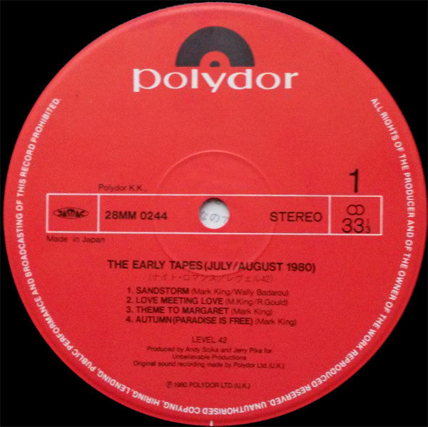 The Early Tapes (July/August 1980)