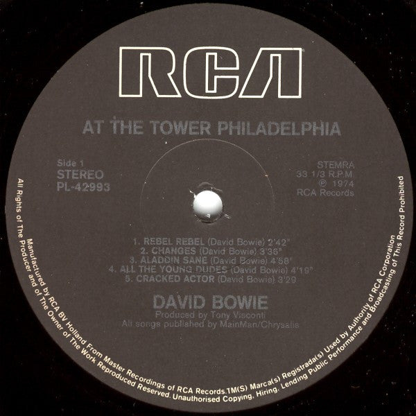 David Bowie At The Tower Philadelphia