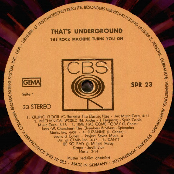 That's Underground (The Rock Machine Turns You On)