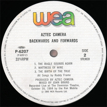Backwards And Forwards = 過去・未来 アズテック・カメラ・ライヴ