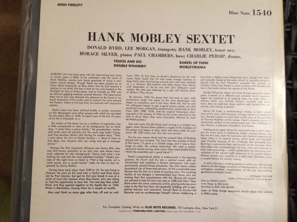 Hank Mobley With Donald Byrd And Lee Morgan