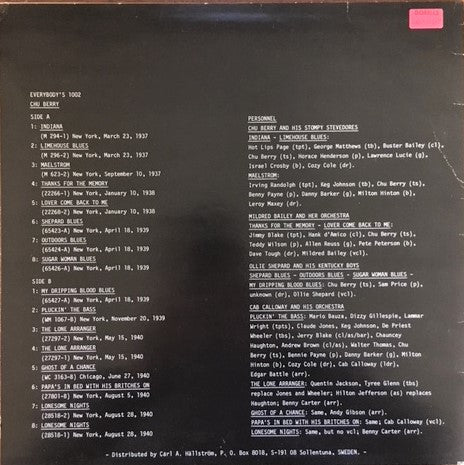 Release: Unknown Release-Vinyl-Sweden-None-e-1002-8771226