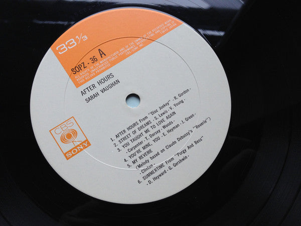 After Hours With Sarah Vaughan