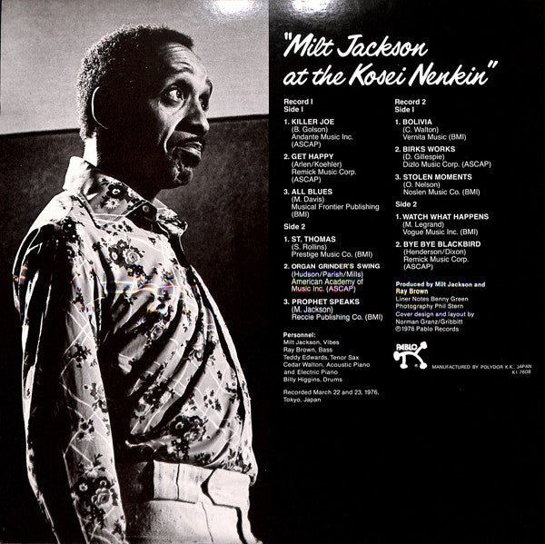 Milt Jackson At The Kosei Nenkin