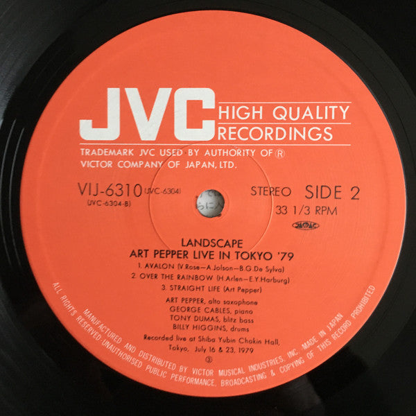 Landscape - Art Pepper Live In Tokyo '79