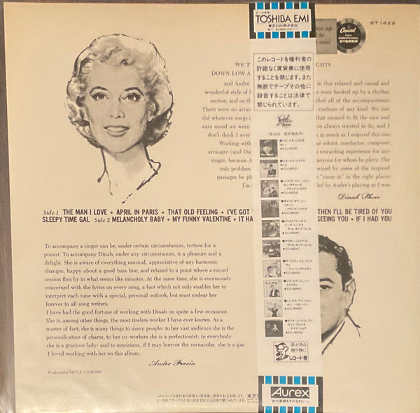 Dinah Sings, Previn Plays