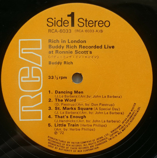 Rich In London (Buddy Rich Recorded Live At Ronnie Scott's)