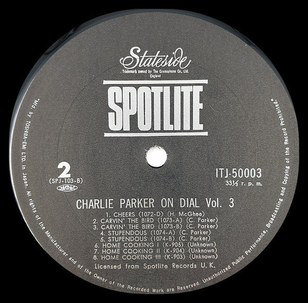 Charlie Parker On Dial Volume 3