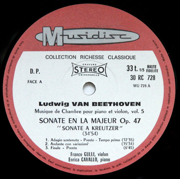 Musique De Chambre Pour Piano Et Violon, Vol. 5