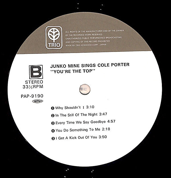 Sings Cole Porter "You Are The Top"